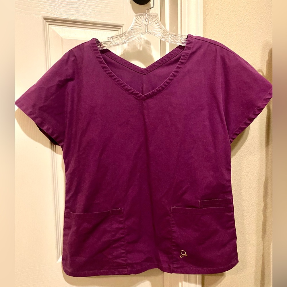 Jaanuu Purple Scrub Top, size xs